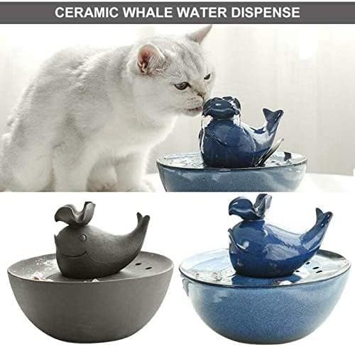 קרמיקה חתול מזרקת אוטומטי לחיות מחמד מים מזרקת שתייה לחיות מחמד מתקן מים עם מתכוונן זרימת מים, מסנן, סופר שקט,