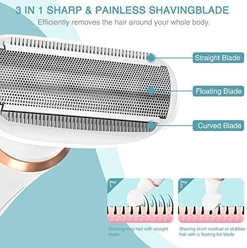 סכין גילוח חשמלי לנשים, 2 ב -1 נשים מסיר שיער מגילח