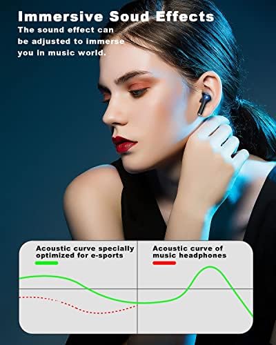 2PC מבטלים רעש מבטלים אוזניות אלחוטיות Bluetooth 5.1 אוזניות עם 4 מיקרופון סטריאו עמוק באס ניצני אוויר 30h