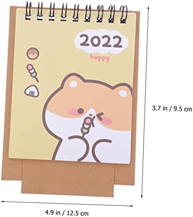 לוח השנה של Homoyoyo 2022 לוח השנה שולחן העבודה לוח השנה לכיס SCROO 6PC