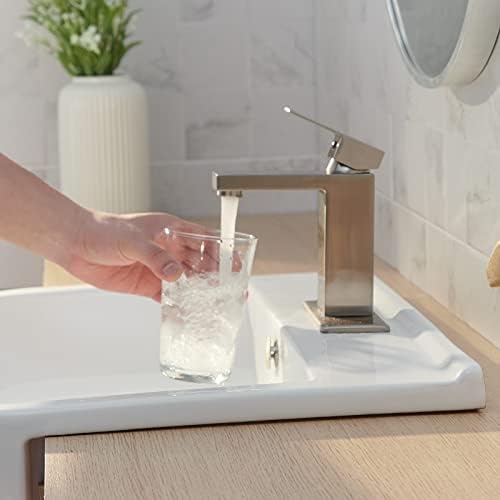 כיור אמבטיה אמבטיה ברז מוברש ניקל מוברש ידית יחידה מודרנית וחומרת אמבטיה עם 5 חלקים משולבת משולבת
