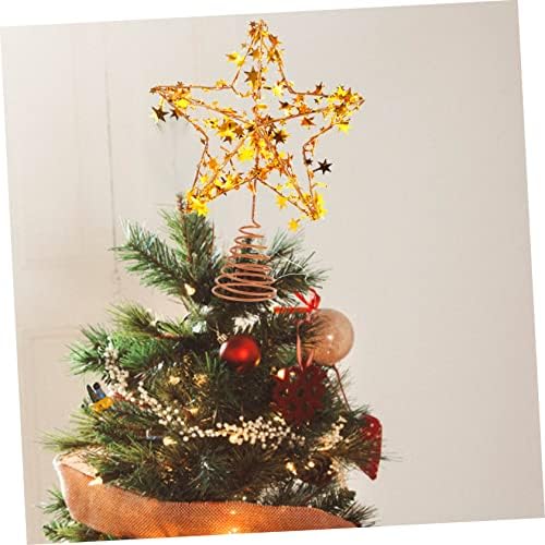 עץ יארדווה עליון עליון עיצוב עיצוב בית לחם כוכב קישוט צ'יסטס עץ עץ טופר כוכב חג המולד טוטרופ מיני עץ חג טופר