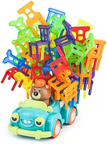 מכונית צעצוע עם כיסא, ערימת כיסאות טנדרים לילדים, בנים, בנות