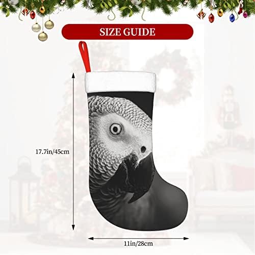 תוכי חמוד חתך חמוד כריסטמה גרביים קישוטי עץ חג המולד גרבי חג המולד למסיבות חג חג המולד מתנות 18 אינץ '