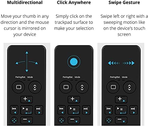 שלט רחוק של Bluetooth עבור iPad iPhone - מגיש מדיה של Trackpad עבור iOS Mac Mac Android Tablet PC - תריס