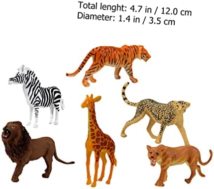 Tofficu 6pc מודל בעלי חיים צעצועים התפתחותיים מסיבת חיקוי פלסטיק פעוטות פעוטות צעצועים לילדים מתנות פעוט צעצוע