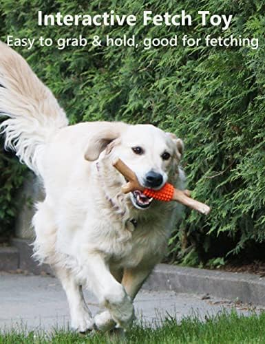 צעצוע לעיסה של Schitec Dog Dog לעיסות אגרסיביות, ניילון גדול וקשוח גומי מקל עם טעם עץ מייפל אמיתי לגזע בינוני גדול