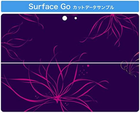 כיסוי מדבקות Igsticker עבור Microsoft Surface Go/Go 2 עורות מדבקת גוף מגן דק במיוחד 002247 איור פרחים סגול
