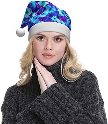 מיסטו אקווה פרח דפוס חג המולד כובע חג המולד חג כובע למבוגרים קטיפה חומר אור וחם חדש שנה חג ספקי צד