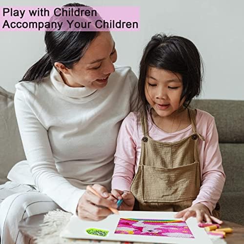 NBLJF 5D ציור יהלום לילד ולבוגר, צבע לפי מספרים למתחילים לילדים DIY - ערכות פנינה לאמנות יהלום חד -קרן לילדים
