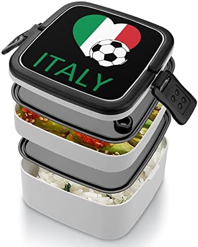 אוהב איטליה כדורגל מצחיק הכל במכולה אחת של בנטו קופסה עם כף לפיקניק עבודות נסיעות