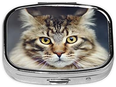 מיין קון חתול כיכר מיני גלולת תיבת מתכת רפואה ארגונית נסיעות ידידותי נייד גלולת מקרה