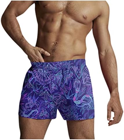 מכנסי שחייה קצרים לגברים, חופשת גברים מזדמנים הדפס הוואי מכנסיים קצרים