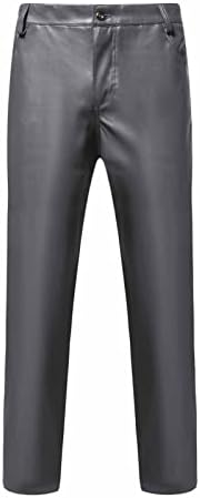 פו עור מכנסיים גברים של בציר היפ הופ מכנסיים אופנה מזדמן למתוח אופנוען ארוך סטימפאנק מכנסיים