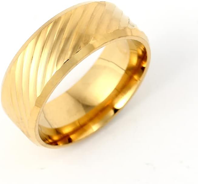 קולסו 8 ממ זהב צבע טבעת מים גל טבעות לגבר ונשים-74923