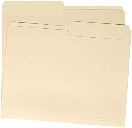 תיקיות קבצים יסודות אמזון-1/2 כרטיסייה, מנילה, גודל מכתב, 36-חבילה