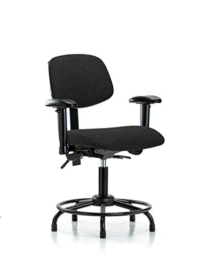 לבטק ישיבה סגן 41525 בד שולחן גובה כיסא עגול צינור בסיס-זרועות ,מחליק, אפור