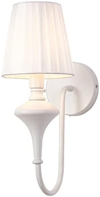 לבן בד צל קיר מנורות 1-אור רומנטי שקע המיטה פמוט אור קבועה לחדר שינה סלון