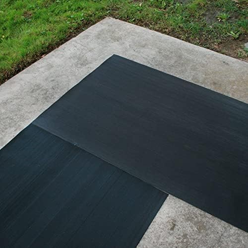 גומי-קאל 03_167_ו_פר_06 שטיחי רצפת גומי גלי צלעות משובחים, רצים בגובה 3 רגל על 6 רגל, שחור