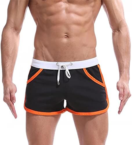 Bingyelh Men Stlectic Short Mens מצוידים מכנסיים קצרים פיתוח גוף חדר כושר אימון מפעיל מכנסי הרמה הדוקים של מכנסי