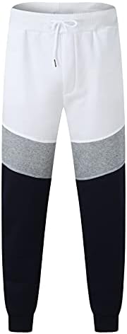 אימוני גלישה של XZHDD לגברים, קפוצ'ונים טלאים בצבע מכנסי טרנינג 2 תלבושות תלבושות ספורט ספורט מתאים לחליפות הזעה