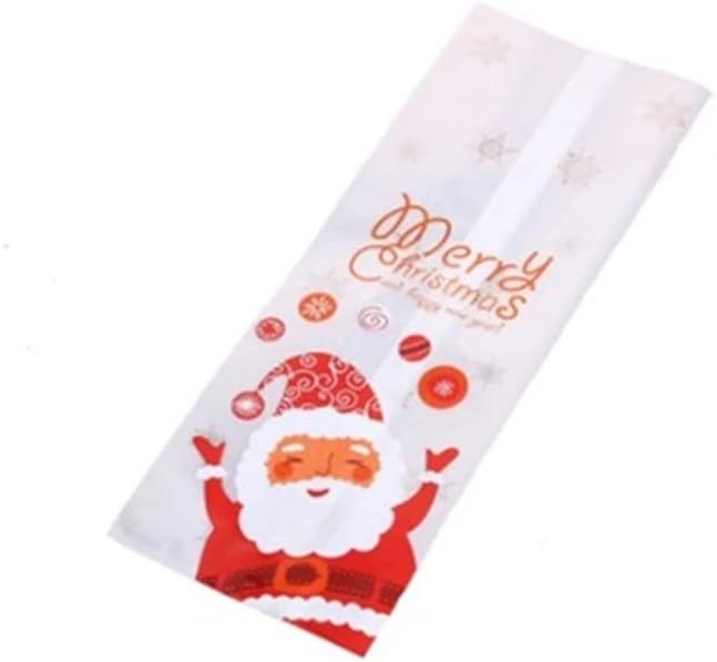 רויו חג המולד גלישת שקיות 25/50 חתיכות סנטה קלאוס פלסטיק תיק חג המולד עוגיות סוכריות מתנה לעטוף
