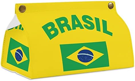 דגל של קופסת רקמות ברזיל כיסוי מארגן נייר פנים מחזיק מחזיק מפיות מפיות שולחן עבודה דקורטיבי למסעדה ביתית דוכני לילה יהירות בית