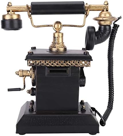 קישוט טלפוני Urrndd, פסל טלפון שחור, וינטג 'לבית משרדים
