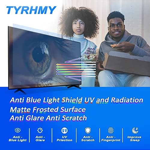 סרט טירמי אנטי סנוור לסרט LCD/LED אנטי-גלגול/אור כחול/שריטה, מגן מסך טלוויזיה בגודל 50 אינץ 'עבור Vizio, Sony, Samsung, Insignia,