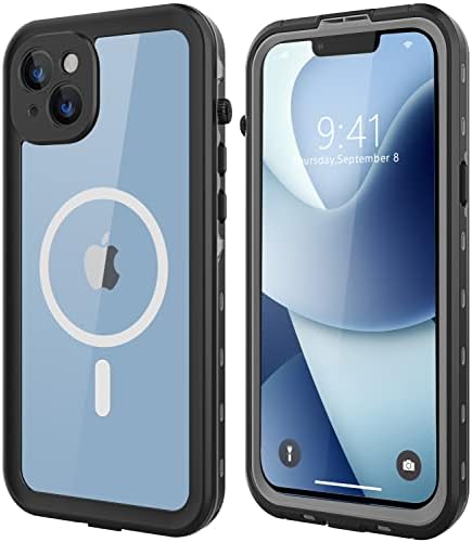 Dewfoam Design עבור מארז אטום למים של אייפון 14, מארז טלפון אבק אבק אטום לאייפון 14 עם מגן מסך, כיסוי מגן