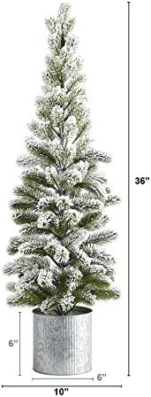 3ft. עץ אורן מלאכותי של חג המולד נוהר במנתב פח