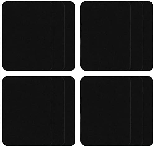 מיסונר ברזל על טלאים לערכת תיקון בגדים, כותנה שחורה עם תיקוני קישוט תיקון דבק ביותר דבק 12 חלקים בגודל 3 על 4-1/4