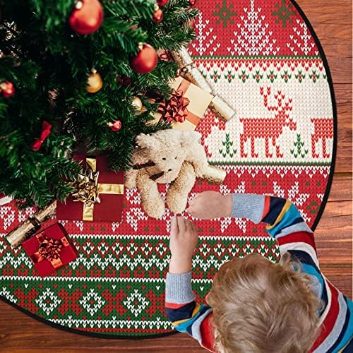 מחצלת עץ חג המולד Visesunny מחצלת חג המולד בסגנון עממי קישוט סקנדינבי עץ עץ עץ מחצלת מגן רצפת סופג