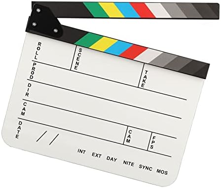 סרט למחוא לוח אבזרי, פעולה סצנה חסון קלאפר לוח מקצועי אקריליק יבש למחוק צבע מקלות לצילום כלי