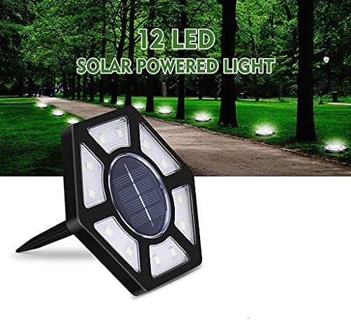SDGH 4 חתיכות 12 LED סולארי קבור מנורות גן מדרגות מדשאות חיצוניות אורות קרקע חיצוניים כוח סולארי עמוד עמיד למים התקנה קלה