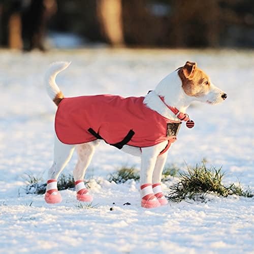 נעלי כלבים למגפי כלבים קטנים למדרכה חמה שלג חורפי, מגפי כלבים חיצוניים ומגן כפות לטיולים וריצה, שלל כלבים נושמים