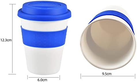 כוסות קפה ארקלרניות עם מכסה ספירלי, ספל קפה נסיעות עמיד בחום, כוס מים סיליקון חינם לשימוש חוזר כוס מים לסיליקון לטיולי