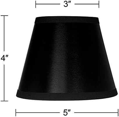 סט של 8 נברשת אימפריה גווני מנורת נייר שחור קטן 3 עליון x 5 תחתון x 4 קנוולברה גבוהה קליפ -על התאמה - SpringCrest