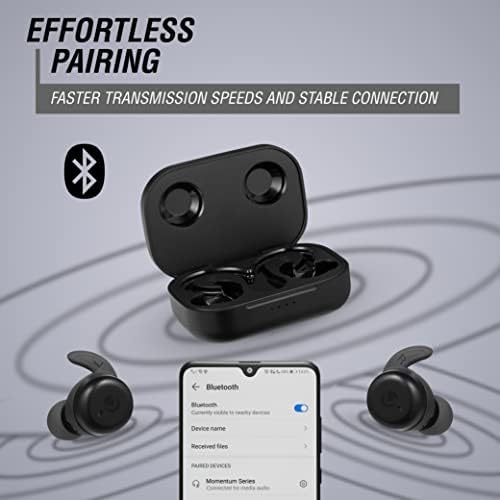 סדרת Wolkano Momentum Sports אוזניות אוזניות Bluetooth אלחוטיות - אוזניות אלחוטיות עם ווים אוזניים נשלפים, אוזניות ספורט