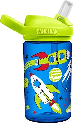 Camelbak Eddy+ 14 גרם בקבוק מים לילדים עם Tritan Renew-Tear Satraw, הוכחת דליפה בסיום, רקטות רטרו