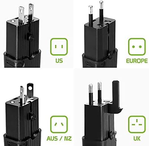 מתאם USB אוניברסלי כפול עובד עבור סקודה 2020 אוקטביה לכוח עולמי ונסיעות בין ארהב/איחוד האירופי/CN/AUS/NZ/בריטניה