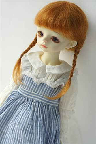 1/3 SD Mohair Doll Wigs JD018 8-9 אינץ '21-23 סמ SD Dod Pretty Anne צמה כפולה BJD שיער כפרי נערות סגנונות פאה