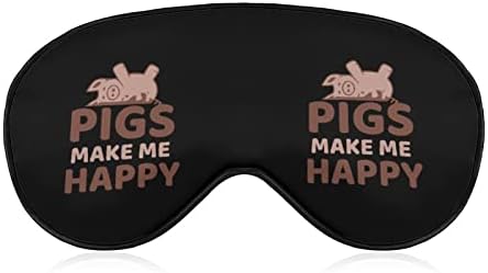 חזירים הופכים אותי למסיכת עיניים רכה מאושרת כיסוי הצללה אפקטיבית עם כיסוי עיניים מסכת שינה עם רצועה מתכווננת