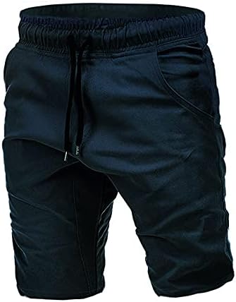 מכנסי שרוך לגברים קצרים ספורט תחבושת צבע טהור מכנסי טרנינג רופפים סופר מכנסי מטען מכנסיים קצרים
