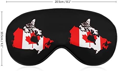 דגל קנדה מודפס מסיכת עיניים שינה מכסה עיניים מכוסות עיניים עם רצועה מתכווננת לטיולי טיול תנומה לגברים נשים