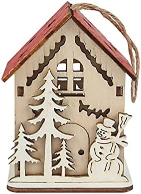 חלון זמן קרוב לחג המולד מעץ קישוטי עץ מוארים בקתת בקתת מלון חג המולד תפאורה ביתית