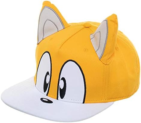 BioWorld Sonic The Hedgehog זנבות כובע הפנים הגדולות Snapback