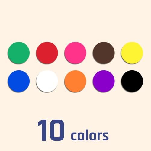 2 עגול גדול צבעוני נע מדבקות תוויות - 10 צבעים, חבילה של 240