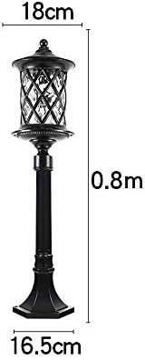 TQXDD וינטג 'וינטג' מסורת אלומיניום אירופית ויקטוריה גן פטיו פטיו דשא מנורה עמוד אור רטרו E27 פנס זכוכית חיצוני IP55