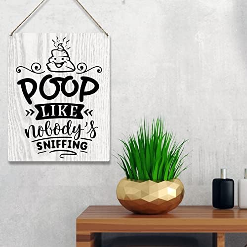 שלט חדר אמבטיה כפרי מצחיק שלט עץ מצחיק קיר קיר בית חווה ציטוט אמבטיה אומר שלט לשירותים לשירותים מתנות לעיצוב הבית